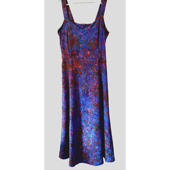 Endeavour Trading Womens Maxi Dress Sleeveless Smocked Sides Zipper V-Neck - XXL - Picture 1 of 9